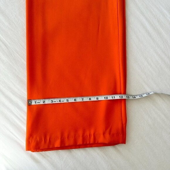 Ever New Wide Leg Isla Trousers Orange Gerbera Womens Size 10 Petite New - Picture 12 of 12